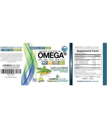Omega 3-6-9 Blend with DPA EPA DHA ALA and GLA with Borage Fish and Organic Flax Seed Oil Over 2 400 Milligram Strength - Gluten Free - Easy to Swallow - 60 SoftGels - Buy Online on GoSupps.com