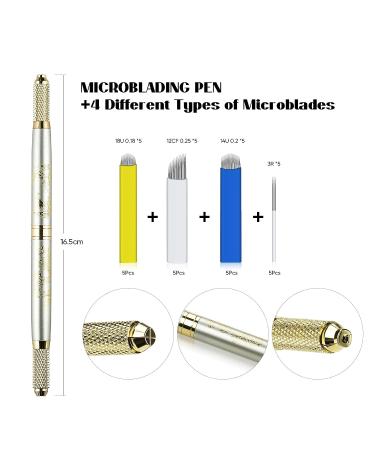 Mokohoa Microblading Kit with Brow Mapping Tools - PMU Supplies for Beginners & Artists - Buy Online on GoSupps.com