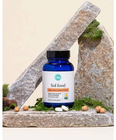 Ora Organic Vitamin D3 5000IU + K2 & Vitamin D3 2000IU Bundle: Vegan Vitamin D from Lichen and K2 from Chickpeas 30 Chewable Tablets + Vegan Vitamin D from Lichen for Bone Health 30 Vegan Tablets - Buy Online on GoSupps.com