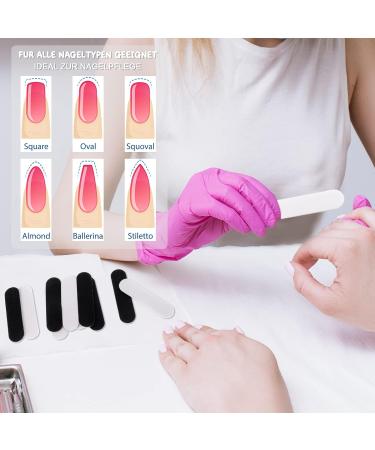 RosewineC 100pcs Nail Files - Double-Sided Disposable Professional Mini Nail Files for Girls - Black & White Wood Care - Buy Online on GoSupps.com