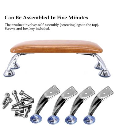 Professional Big Nail Arm Rest in Kaqi Color - Microfiber Leather Manicure Hand Pillow for Salon Use - Buy Online on GoSupps.com