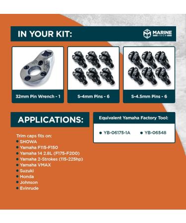 Marine Tech Tools Outboard Trim/Tilt Pin Wrench AMT0006 - 32mm x 4mm | S-4 Pins | Fits SHOWA Trim/Tilt Units on Yamaha, Honda, Evinrude - Buy Online on GoSupps.com