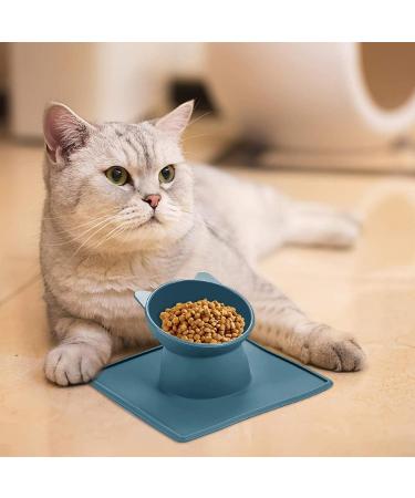 Elevated Cat Bowls - Elevated Cat Feeding Bowl Anti Vomiting - Cat Feeding Bowl Bunny Small Dog Pet Indoor Cats Food Feeding Dish Pochy Blue - Buy Online on GoSupps.com