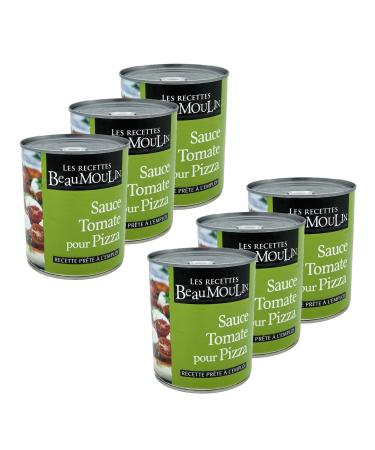 BeauMoulin Set of 6 Tomato Sauces for Pizza 800 g Box