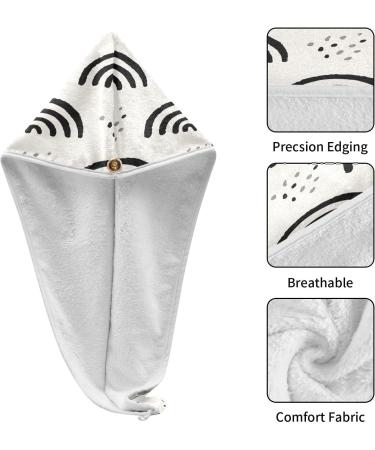 Graffiti Arch Bridge Pattern Quick Dry Hair Cap Set - 2 Super Absorbent Towels & Button Headband | Soft & Comfortable for Perfect Drying - Buy Online on GoSupps.com