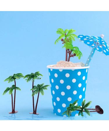 16 Pieces Green Palm Tree Cupcake Topper with Coconuts Cake Topper for Cake Decorations(5.5 inch-16 Pieces) - Buy Online on GoSupps.com