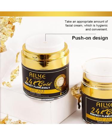 AILKE BOOST LUSTER AILKE 24K Gold Perfect Flawlessly Face Cream Whitening Reduce Blemishes Melanin Improve Dull Skin With Glutathione Vitamin C 50ml Pack of 1 - Buy Online on GoSupps.com
