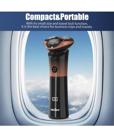 Sejoy Electric Shavers for Men - Rechargeable Self-Sharpening IPX6 Quick Release Blade Long Life Twilight Orange - International Shipping Available - Buy Online on GoSupps.com