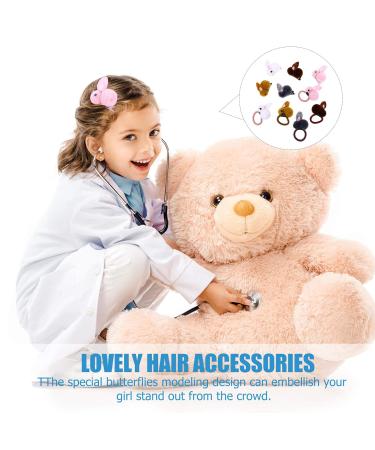 Frcolor 10-Piece Plush Rabbit Ponytail Holder Clips - Cute Elastic Hair Ties for Women & Girls - Random Styles - Shop Internationally! - Buy Online on GoSupps.com