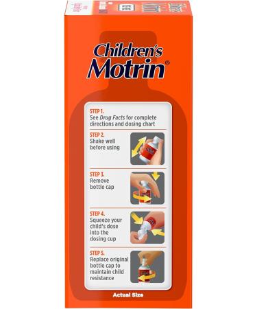 Motrin Children's Oral Suspension 100mg Ibuprofen - Fever & Pain Reliever for Kids - Berry Flavored - 8 fl oz - Buy Online on GoSupps.com