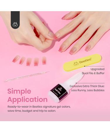 Shop 30 Pcs Beetles Cat Eye Press On Nails - Short Coffin French Fake Nails | Reusable Nail Kit | Perfect for All Seasons & Gifts for Women & Girls - Buy Online on GoSupps.com