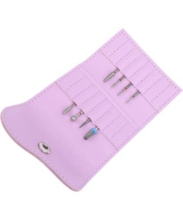 Nail Grinding Bits Organizer Bag Fashionable Nail Drill Bit Storage Portable Multilayer Pouch with PU Leather for Home Salon - Buy Online on GoSupps.com