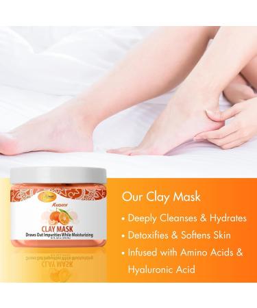 SPA REDI Clay Mask - Mandarin 16 Oz | Deep Cleansing & Detoxifying Bentonite Clay for Pedicure & Body - Buy Online on GoSupps.com