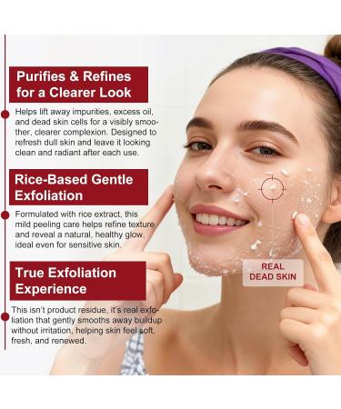 Black Rice Exfoliant and White Rice Ampoule Exfoliant, Peel Shot Glow Exfoliating Face Serum, Korean Skin Care Soft Exfoliating Body Scrub Dead Skin Cells, Blackheads Remover For All Skin Types 100ml Black+White - Buy Online on GoSupps.com