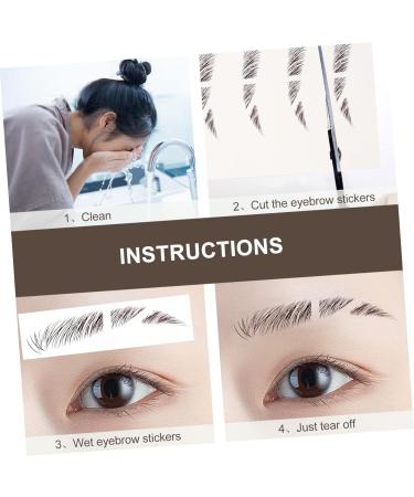 Healeved 30 Pcs Eyebrow Stickers Artificial Eyebrow Instant Transfer Eyebrows Makeup Brow Sticker Soy Ink - Buy Online on GoSupps.com