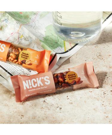 Nick's Keto Almond Chocolate Nut Bar - 1g Sugar, 3g Net Carbs, Pack of 12 - Healthy Snack for Sports & Outdoor Activities - Buy Online on GoSupps.com
