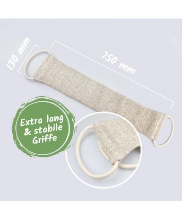 Organic Massage Belt for Back & Body | Stimulating Shower & Dry Massages | Hemp & Linen Quality - Buy Online on GoSupps.com