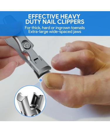 Lux German Nail Clippers for Men - UltraSharp Fingernail & Toenail Clippers with Catcher Ideal for Thick Nails Seniors & Travel - Silver - Buy Online on GoSupps.com