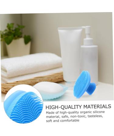 Ipetboom Face Scrub Brush Cleansing Brush Bath Brush Silica Gel Beauty Silicone Face Brush 7x7cm Blue - Buy Online on GoSupps.com