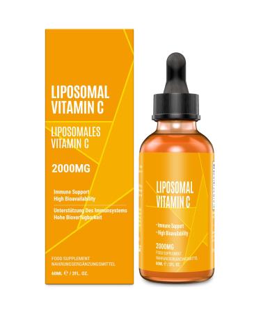 Liposomal Vitamin C 2000MG - High Absorption Liquid Supports Immunity Antioxidant Supplement Boosts Collagen and Reduces Fatigue 60 ml (Pack of 1)