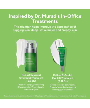Murad Retinal Trial Kit - Anti-Aging 2-Piece Set | Lift & Resculpt with Retinal Serum & Eye Cream (0.5fl oz & 0.11fl oz) - $73 Value - Shop Internationally - Buy Online on GoSupps.com