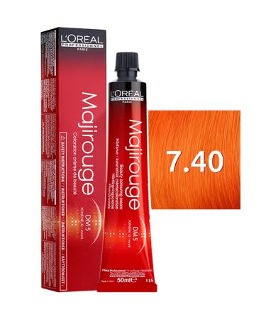L'OR AL Majirouge Rubilane - 7.40 Medium Blonde Intense Copper Tube 50 Ml