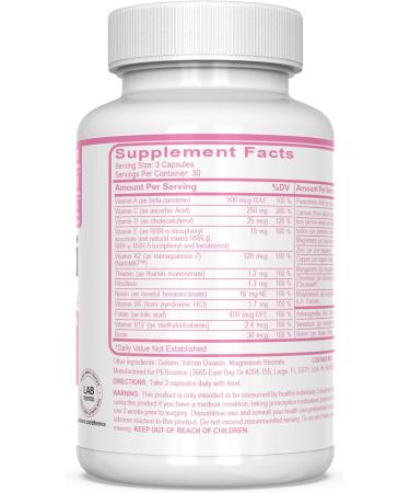 PEScience TruMulti Women's Multivitamin - Immune & Stress Support - 90 Capsules - Buy Online on GoSupps.com