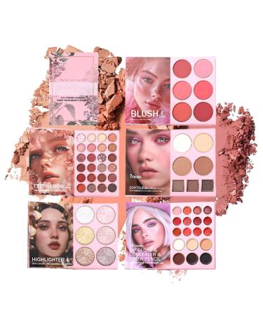 Palette de Maquillage pour le Visage - Sept Teintes De Contour | Palette Fards Paupi res Paillet s 24 Couleurs Style Livre - Pour Soir e Rencontres Beaut Quotidienne Photographie