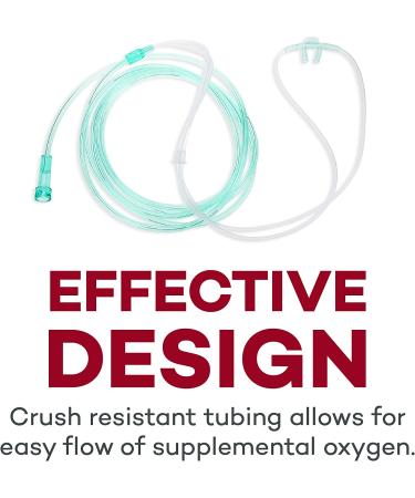 Dealmed Adult Standard Nasal Cannula 7ft Soft Green Tubing for Oxygen Therapy - 10 Pack - Buy Online on GoSupps.com