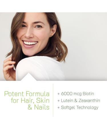 Irwin Naturals Biotin-6000-60 Liquid Soft-Gels, Pack of 2 - Supports Strength & Protection for Hair & Nails - with Avocado Oil, Coconut Oil, Lutein & Zeaxanthin - 60 Total Servings - Buy Online on GoSupps.com