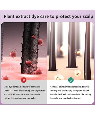 Immediate Hair Dye Shampoo - Natural Gray Hair Color Quick-Effect Multi-Purpose for All Hair Lengths - Brown Black - Buy Online on GoSupps.com