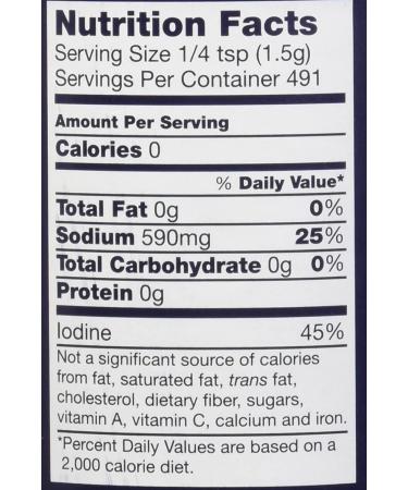 Morton Iodized Salt 26 oz - Pack of 2 | Essential Cooking Ingredient - Buy Online on GoSupps.com