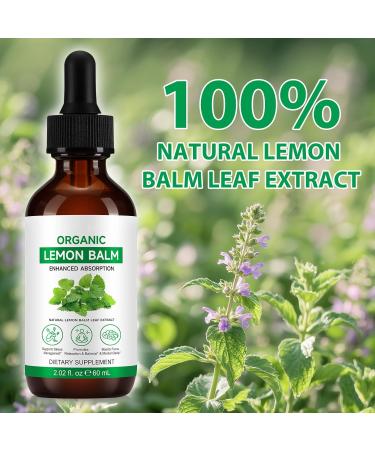 Lemon Balm Extract-Alcohol-Free Natural Organic Lemon Balm Tincture Liquid for Women & Men Helps to Relax 590mg- 2.02 Fl.Oz - Buy Online on GoSupps.com