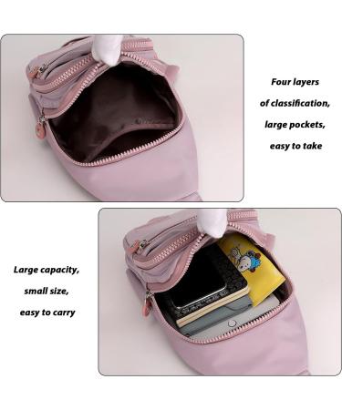 Memofynd Sling Breast Pocket Bag - Waterproof Nylon Sports Blanket Bag for Women - Adjustable Shoulder Strap & Multi-Layered Storage - Purple - Buy Online on GoSupps.com
