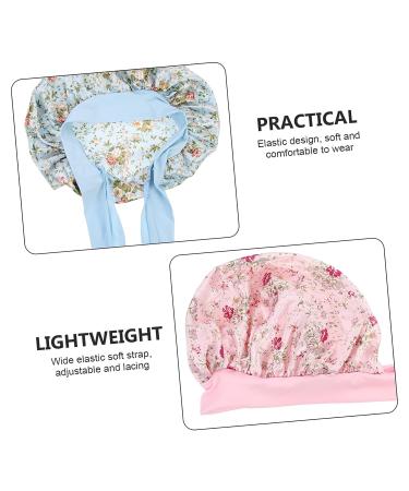 FOMIYES 3pcs Kids Satin Hair Cap Shower Hat Set | Silk Bonnet for Curly Hair | Hair Protector for Kids | Drawstring Tub Bonnets - Buy Online on GoSupps.com