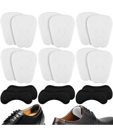 6 Pairs Tongue Pads and 3 Pairs Heel Pads for Shoes That are Too Big Self-Adhesive Heel Grips for Men Women