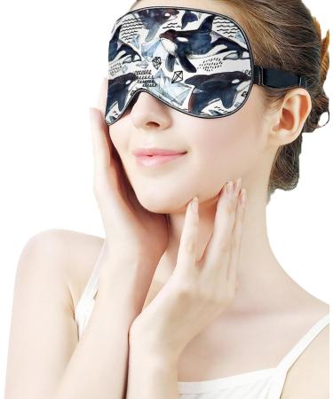 Killer Whale Sleep Mask - Adjustable Eye Cover for Men and Women - Blocks Light for Night, Travel, and Nap - Buy Online on GoSupps.com