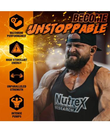 Nutrex Research Outlift Amped Pre Workout | High Stim Formula for Men and Women | Intense Energy & Focus | Citrulline, Creatine, Beta-Alanine | Fruit Candy Flavor - Buy Online on GoSupps.com