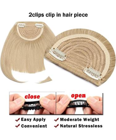 Bangs Hair Clip Fake Blunt Air Bangs Hair Clip-In Extension Synthetic Fake Fringe Natural False hairpiece For Women Clip In Bangs Bangs Clip in Hair (Color : B3 M8 613) - Buy Online on GoSupps.com