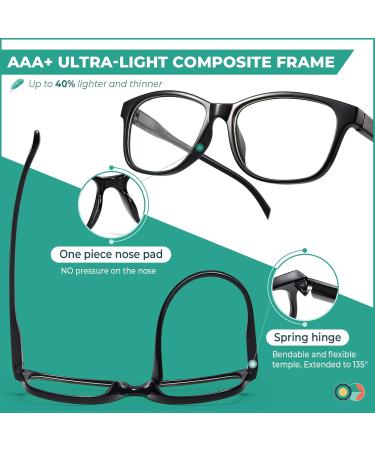 Gaoye 6 Pack Stylish Reading Glasses for Men & Women - Computer Eyeglasses to Ease Blurry Vision - A1 1.0x - Buy Online on GoSupps.com