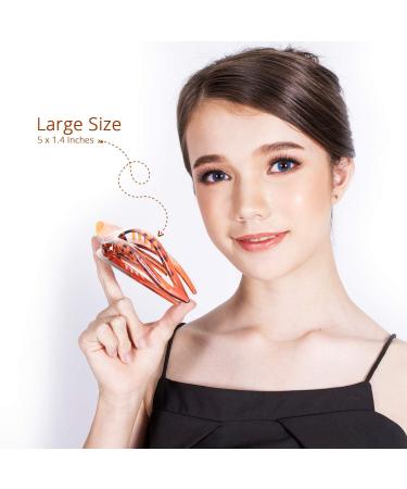 RC Roche Ornament Women's French Concord Curved Hair Clip - No Slip Strong Grip - Brown Large - Buy Online on GoSupps.com