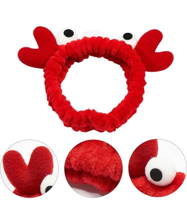 XNHIU Cute Crab Plush Headband Face Wash Headband Animal Makeup Headbands Christmas Hair Accessories for Halloween Christmas Party - Buy Online on GoSupps.com