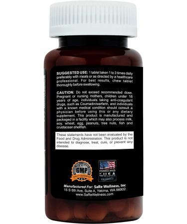 Vegan Clinical Daily Chewable Vitamin D3 K2 for Immune Support - 90 Vegetable Pills - Buy Online on GoSupps.com