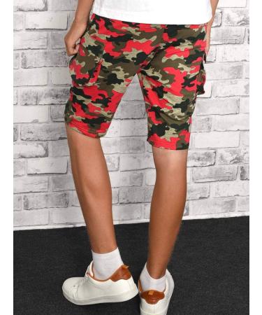 Shop BEZLIT Boys Red Camouflage Cargo Shorts 30079 (Size 128-134) - Stylish & Durable International Shipping Available - Buy Online on GoSupps.com