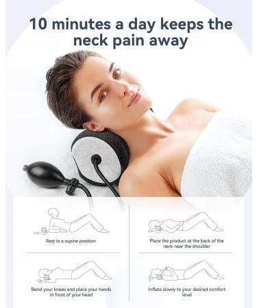 Height Adjustable Neck Stretcher & Shoulder Relaxer - Portable Cervical Traction Device for TMJ Pain Relief - Grey - Buy Online on GoSupps.com