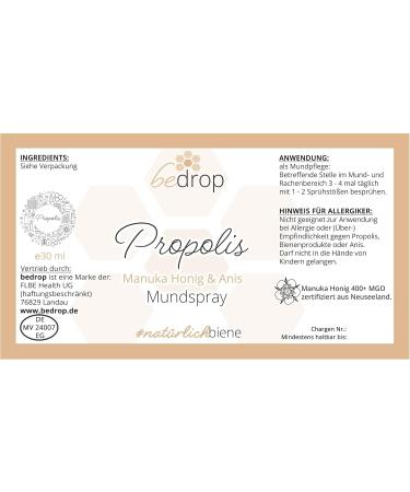 Buy Bedrop Propolis Throat Spray with Manuka Honey & Anise - 3x30ml Set | Beekeeper Quality Natural Relief - Buy Online on GoSupps.com