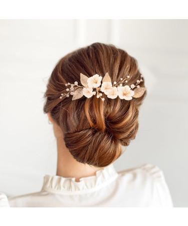 DEARMAMY Bride Hair Comb Wedding Hair Comb Clip Bride Flower Hairpin Women Hair Accessory - Buy Online on GoSupps.com