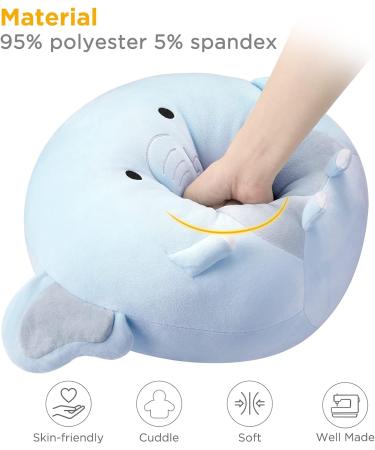 GAGAKU Elephant Plush Cushion 33cm - Cute Stuffed Toy Perfect for Kids and Adults - Ideal Gift for Birthdays and Anniversaries - Buy Online on GoSupps.com