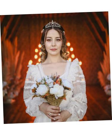 FRCOLOR Coloured Rhinestone Crown Hair Accessories Wedding Decorations For Ceremony Cake Topper Girls Rhinestone Princess Hair Crystal Royal Bridal Crown Comb Bridal Tiara Comb Fashion White 9X3.7CM - Buy Online on GoSupps.com