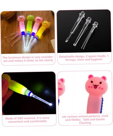 Ear Wax Removal for Kids 3Pcs Ear Wax Removal for Kids with LED Light Detachable Cute Cartoon Cleaner with Light for Easy Access 6x3in - Buy Online on GoSupps.com